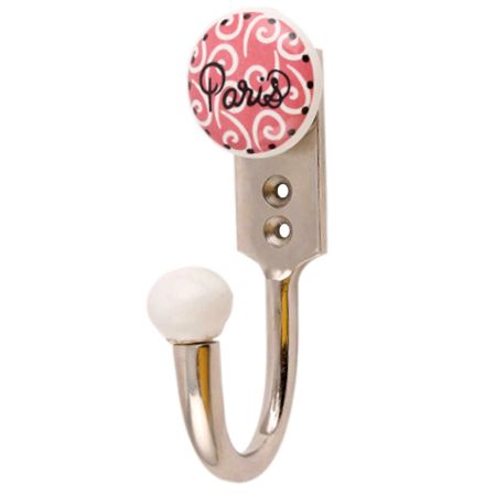 Paris Pink Flat Dresser Hooks